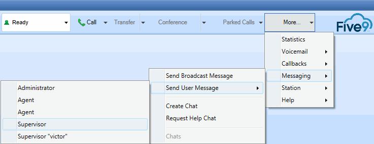 Using Your Station Initiating an Internal Chat Session Sending Messages to Users You can send a message to an individual user or a