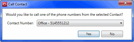 6 Select a contact number, and click Yes.