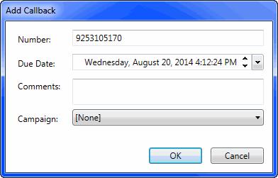Processing Voicemail and Callbacks Managing Call Reminders 3 Click OK.