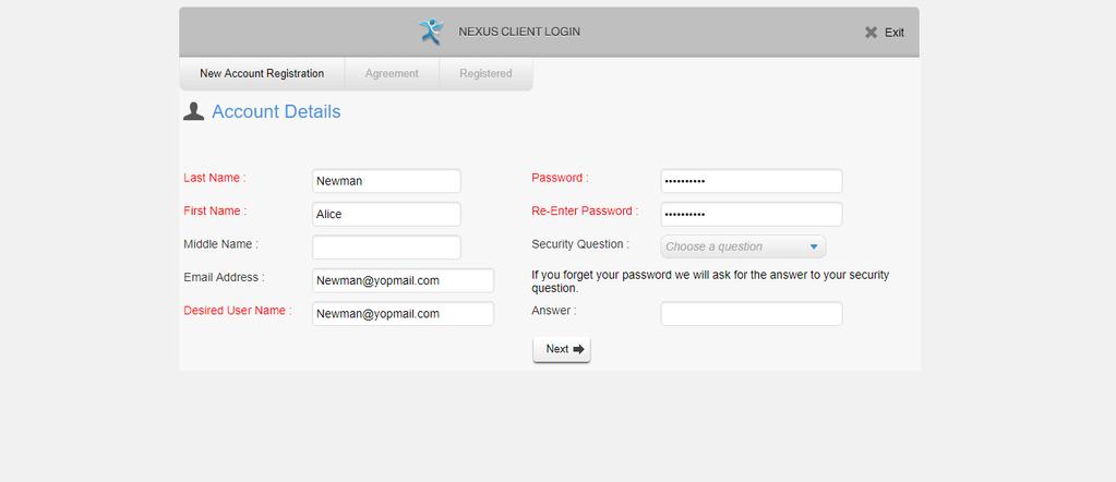patient portal login page as shown above Enter your email address as your username.