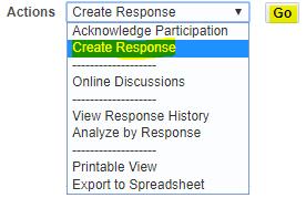 2 Responding to Assessments After you receive an invitation to participate in an assessment, you can acknowledge your participation and create a response.