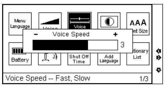 3 Voice Speed You can adjust the audio speed so that you can hear the voice at
