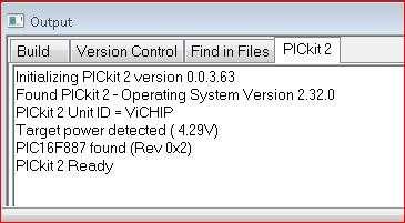 [Pick the date] Hình MPLAB xác nhận đã nhận được PICKit2 ViCHIP Trong quá trình debug cho chương trình, phải bảo đảm đã sửa hết tất cả các lỗi cú pháp.