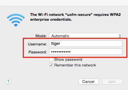 2. Sign in with your Username UUID (first part of your email address) and password. In this example, Tom Tiger s username is used.