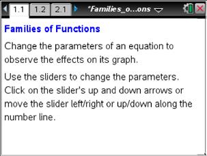 Math Objectives Students will investigate the effects parameters a, h, and k have on a given function. Students will generalize the effects that parameters a, h, and k have on any function.