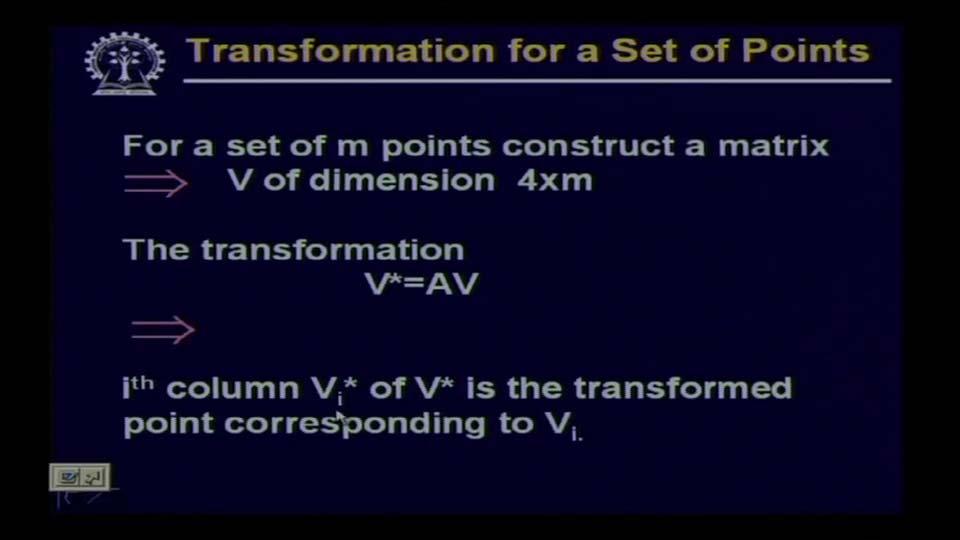 (Refer Slide Time 33:31) So that is about translation of the transformation of a single point.