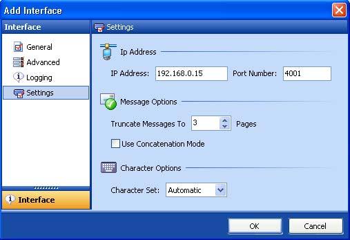 From the left-hand menu, select Settings. 5. Enter the IP Address of the NPort device as configured previously. Ensure that the Port Number is set to 4001. Leave all other settings as default.