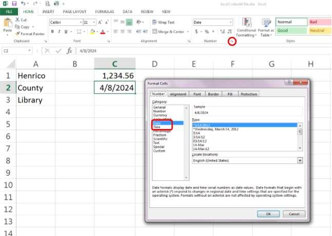 III. Editing Cell Data A. Modifying cell contents 1. Double-click on the cell in which you want to modify the contents. 2. Excel opens the cell for editing causing the cursor to appear in the cell.