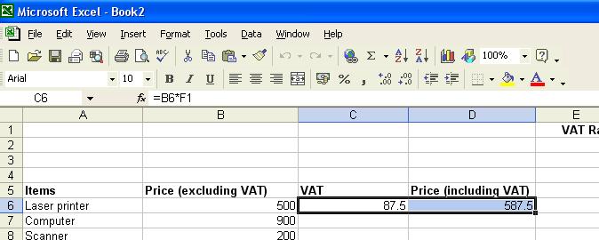 PAGE 36 - ECDL MODULE 4 (USING MICROSOFT EXCEL XP) - MANUAL What is relative addressing? By default Excel uses relative addressing.