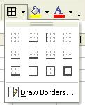 PAGE 56 - ECDL MODULE 4 (USING MICROSOFT EXCEL XP) - MANUAL 4.5.3.4 Add border effects to a cell, cell range.
