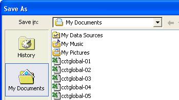 To save a workbook (using a different name) Click on the File drop down menu and then select the Save As command. The Save As dialog box will be displayed.