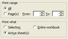 PAGE 72 - ECDL MODULE 4 (USING MICROSOFT EXCEL XP) - MANUAL Click on the File drop down and select the Print command. Within the Print what section of the dialog box, click on Selection.