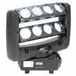 5 8 x 8W White LEDs LED pulse and strobe effect Includes built-in sound activated programs 5 DMX Channel modes and