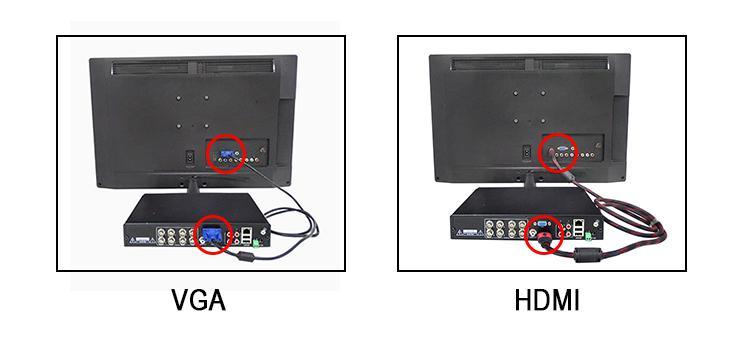 Connect your DVR to a computer monitor or TV screen as above using a VGA/HDMI cable. 4. Install/Exchange a Hard Drive Following the instructions below to install or exchange a hard drive.