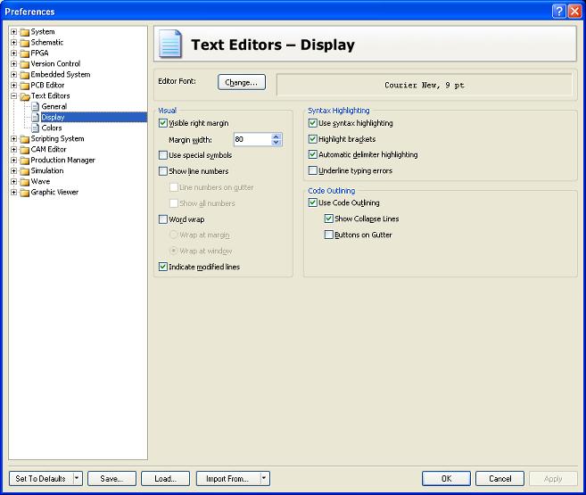 Figure 5: Text Editors - Display page.