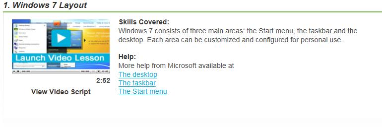 4.3 VIEWING HELP Lessons can include links to additional information from a vendor such as Microsoft or Apple.