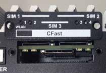 2.2.8 USB 3.0 Reset SIM 1 SIM 2 1 2 3 WLAN SIM 3 CFast HDD DP DVI-D LAN 2 LAN 1 PWR DVI-I There are 4 USB 3.