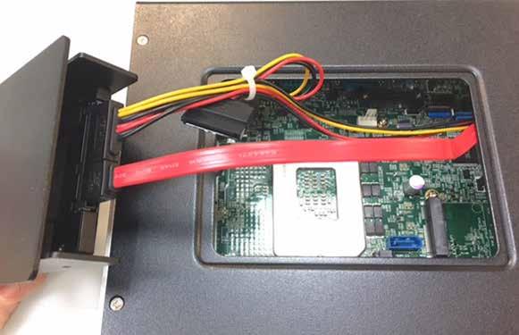 4 Installing power and SATA cable with