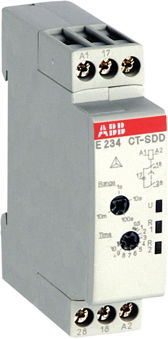 Data sheet Electronic timer CT-SDD. Star-delta change-over with n/o contacts The CT-SDD. is an electronic time relay with star-delta change-over. It is from the CT-D range.