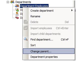 In the Name field, enter the name of the department ( 2). Select the department type from the Type dropdown list ( 3). Select the department's access level from the Access level dropdown list ( 4).