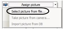 Selecting a photograph from a file To select a photograph from a file, do the following: Go to the user pane and click Assign picture.