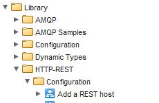 41.4. Inside the configuration you will be able to add a new REST endpoint by running the Add a REST host workflow 41.4.1. Right click on the Add a REST host button and select start workflow 41.4.2.