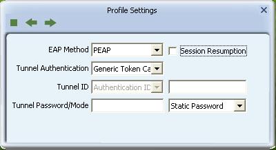 Select the EAP Method (Extensible Authentication Protocol) and Tunnel Authentication, and if