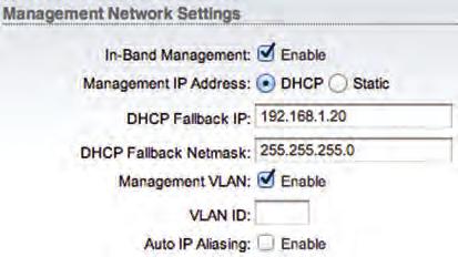 Chapter 6: Network Tab Chapter 6: Network Tab The Network tab allows you to configure settings for the management network.