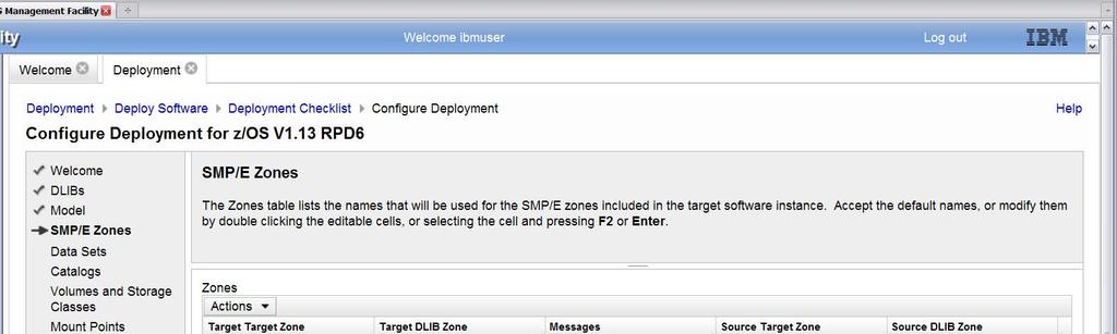 Configure Target Instance SMP/E Zone Names Switched User IDs (by log
