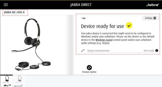 8. Verification Steps This section verifies that the Jabra solution has been successfully integrated with Communicator for Windows. 1.