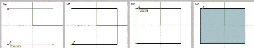 Want To Be Exact? At any time while you are drawing a line, you can type an exact length and have SketchUp make precise geometry; try it.