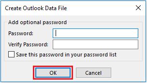 6. If an Add optional password window appears, do not enter a password. Simply click OK. 7.