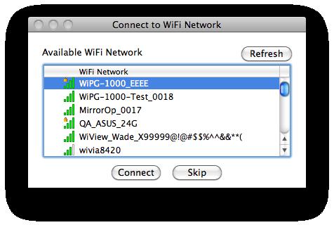 9.4 Connect to WiFi Network 1. VW-4PHS will search the available WiFi Network and list the VW-4PHS WiFi Device.
