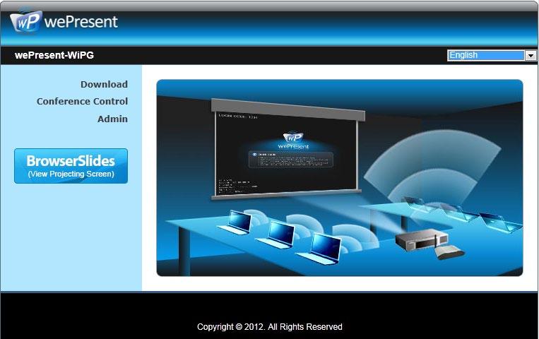 10. Web Management 10.1 Home Page 1. Make sure your PC connect to wepresent VW-4PHSbox successfully. 2.