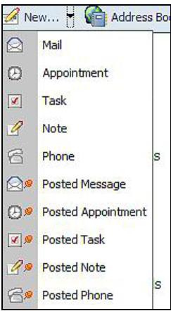 Address Book - to look up addresses in any of the books to which you have access to. Proxy - switch to another account. Manage Folders - Manage your folder list (add/delete/share/move folders).