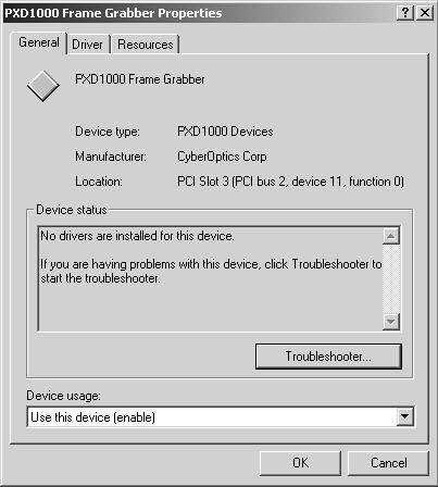 Drivers and Device Management Device Manager Listing On previous PXD1000 installations, the PXD1000 device was listed by the Device Manager under Other Devices. That problem has been corrected.