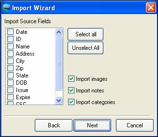 Select Import from the File menu. Figure 13-1: Import Wizard - Selection of previous CSSN programs' database 9.