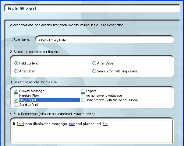 Rules Creating rules 5. Check Display Message, and Play sound in section 3. Figure 14-2: Rule Wizard with selections according to the example in this chapter 6.