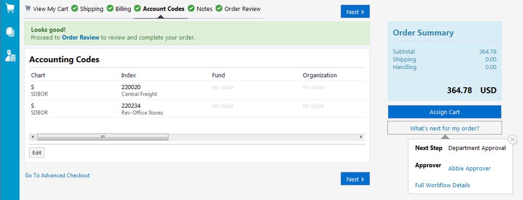 Using Workflow Preview in Express Checkout 1. Click on What s next for my order? below the Order Summary in Express Checkout mode.