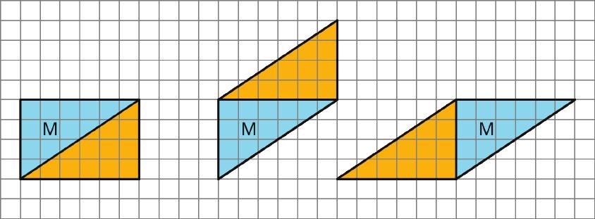 parallelograms using the original M and the copy, as shown