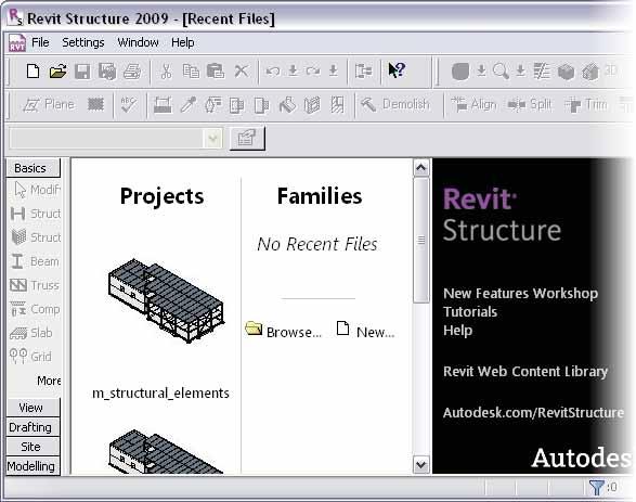 Revit Structure User Interface Revit Structure is a powerful design application that uses the building information modeling methodology and runs on the Microsoft Windows operating system.