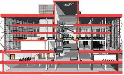 Building information modeling software represents the design as a series of intelligent objects and elements such as walls, windows, and views. These objects and elements have parametric attributes.