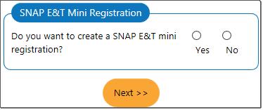 SNAP Mini-Registration Due to the way that referrals are typically processed between DHS and state Virtual OneStop customers, a staff mini registration for the Supplemental Nutrition Assistance
