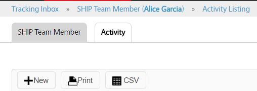 Activity Tab Open the Saved Team Member Form When you find your desired team member, clicking anywhere within their row of information opens their record.