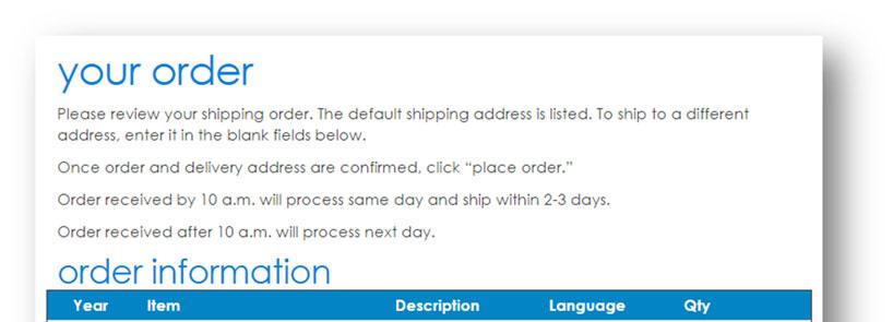 To update your Shipping Information for just this order, simply update the shipping information.