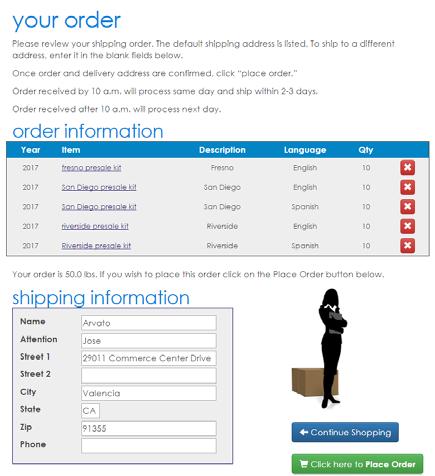 Ensure the shipping address is correct