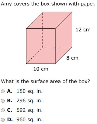 5.3.2.2 Use various tools and strategies to measure the volume and surface area of objects that are shaped like rectangular prisms. (1.