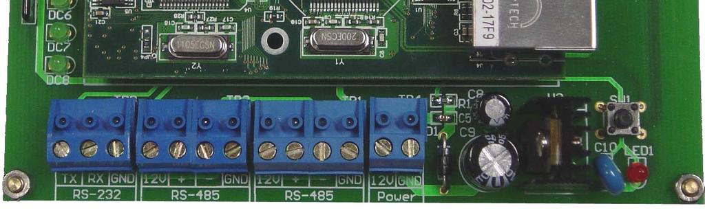 Server can support up to 8 door controllers on RS-485 network up to 1.