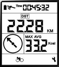 6.6 Setup Mode: In Bike mode, Waypoint mode or Route mode, holding down the "Select" button for 3 seconds switches to Setup Mode. Bike Mode: Time, DTG, MAX and AVG, Kcal, ODO Reset, Cycle Unit.