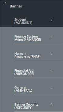 selected (Student, Finance System, etc.).